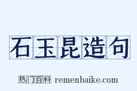 石玉昆造句是什么意思的图片
